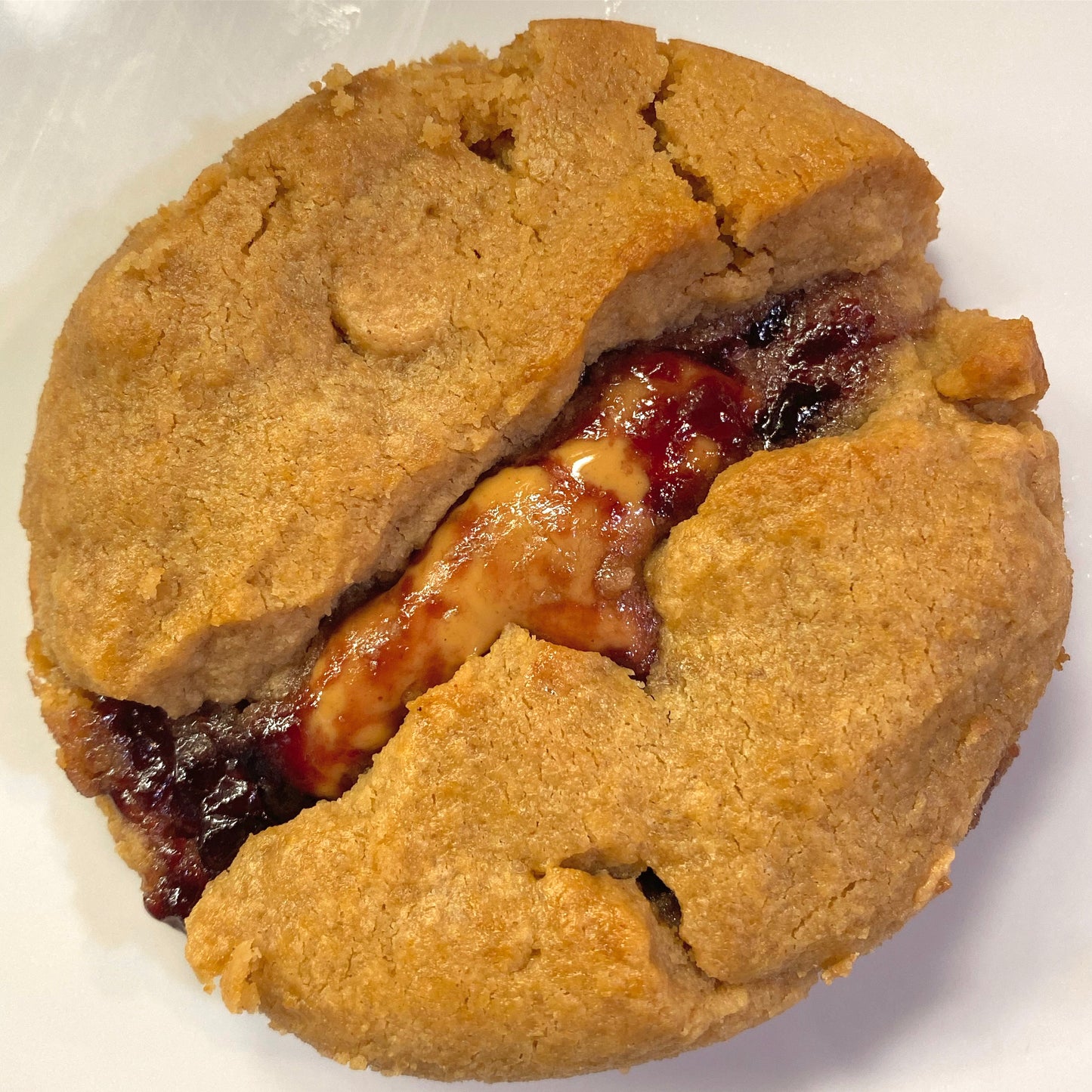 Peanut Butter & Jelly Stuffed Cookie